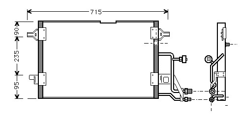 Kondenzátor klimatizácie 10.515