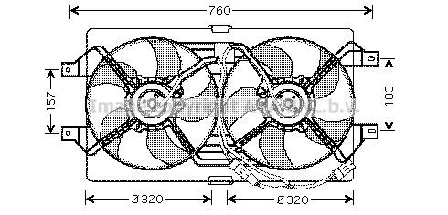 Ventilátor chladenia 13.401