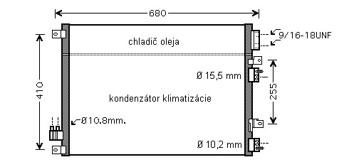 Kondenzátor klimatizácie 13.541