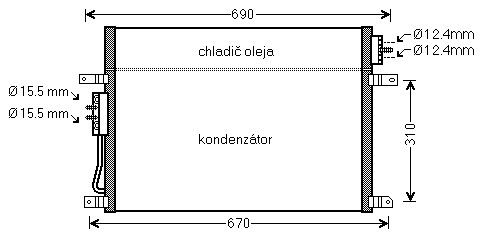 Kondenzátor klimatizácie 13.557