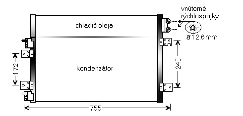 Kondenzátor klimatizácie 13.559