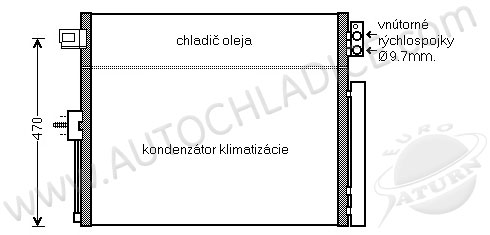 Kondenzátor klimatizácie 13.566