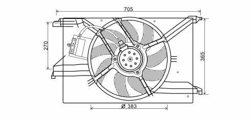 Ventilátor chladenia 18.447