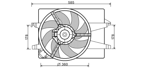 Ventilátor chladenia 19.408