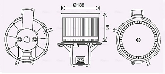 Ventilátor chladenia 19.448