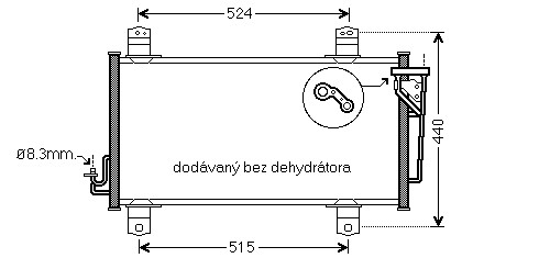 Kondenzátor klimatizácie 23.535.N