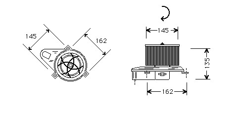 Ventilátor kúrenia 28.409