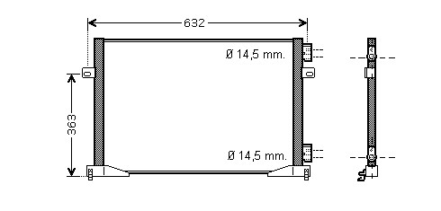 Kondenzátor klimatizácie 30.507