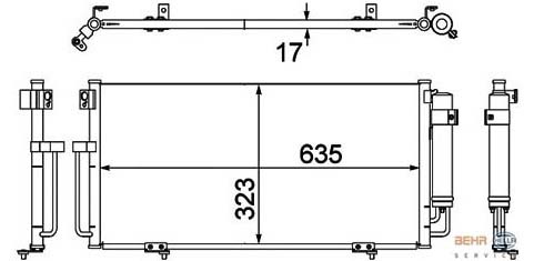 Kondenzátor klimatizácie 36.520