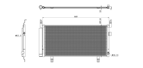 Kondenzátor klimatizácie 36.524