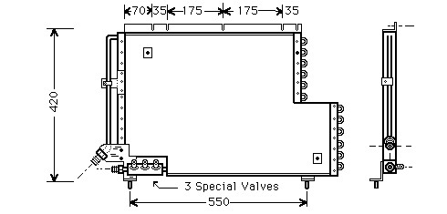 Kondenzátor klimatizácie 38.512