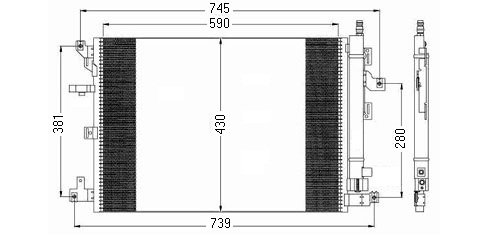 Kondenzátor klimatizácie 38.519