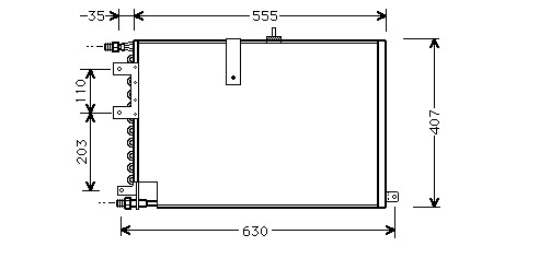 Kondenzátor klimatizácie 39.505