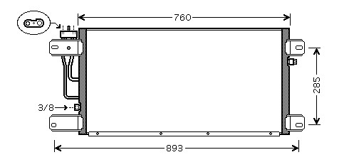 Kondenzátor klimatizácie 40.503