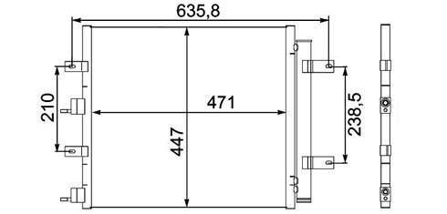 Kondenzátor klimatizácie 46.516