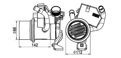 EGR modul/chladič a ventil 58.054