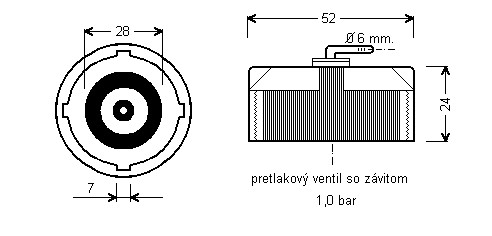 Pretlakový ventil/zátka PV.010