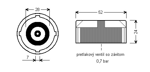 Pretlakový ventil/zátka PV.031
